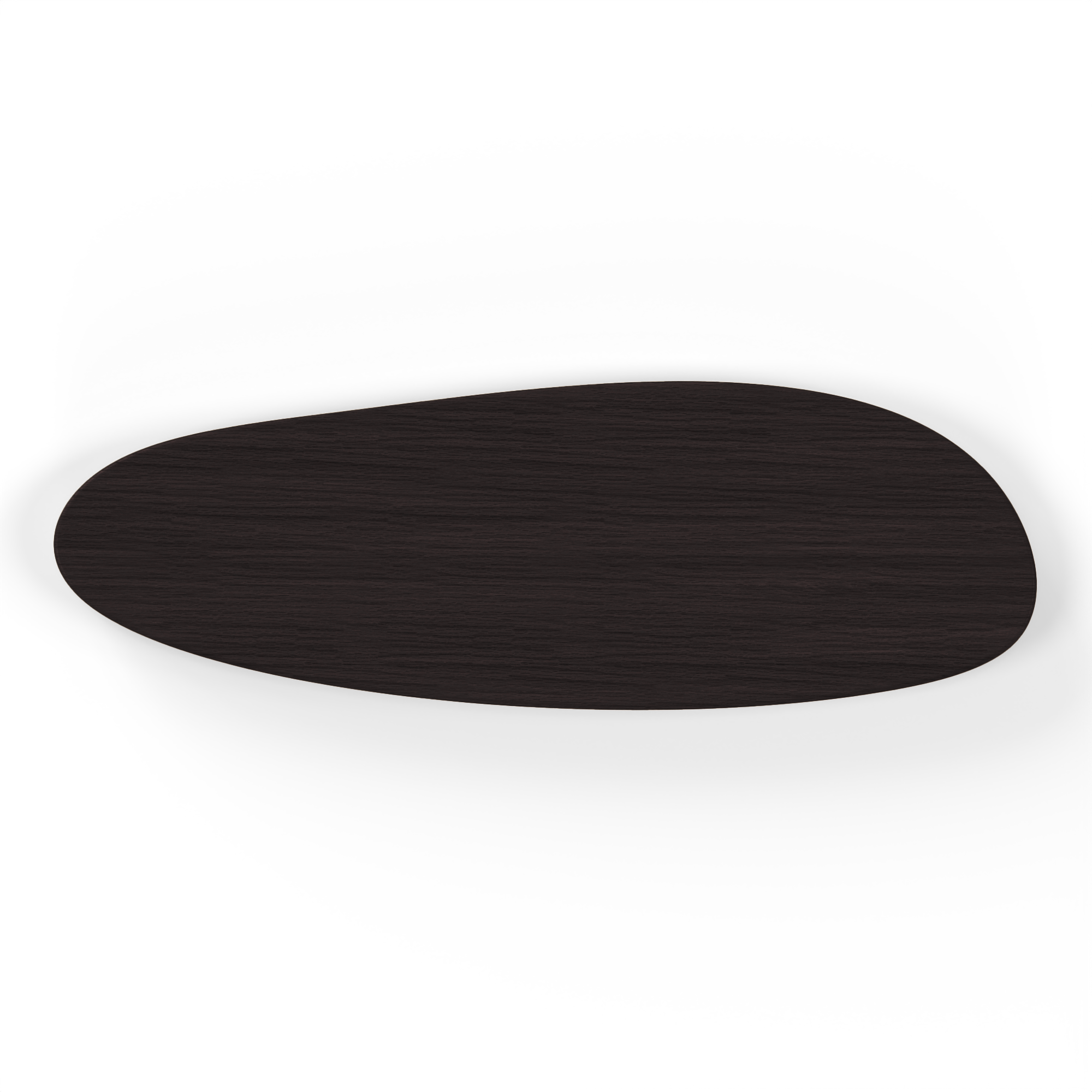 Pebble Long serving board in walnut black finish—a sleek and elongated tray for sushi, cheese boards, and modern food presentation.